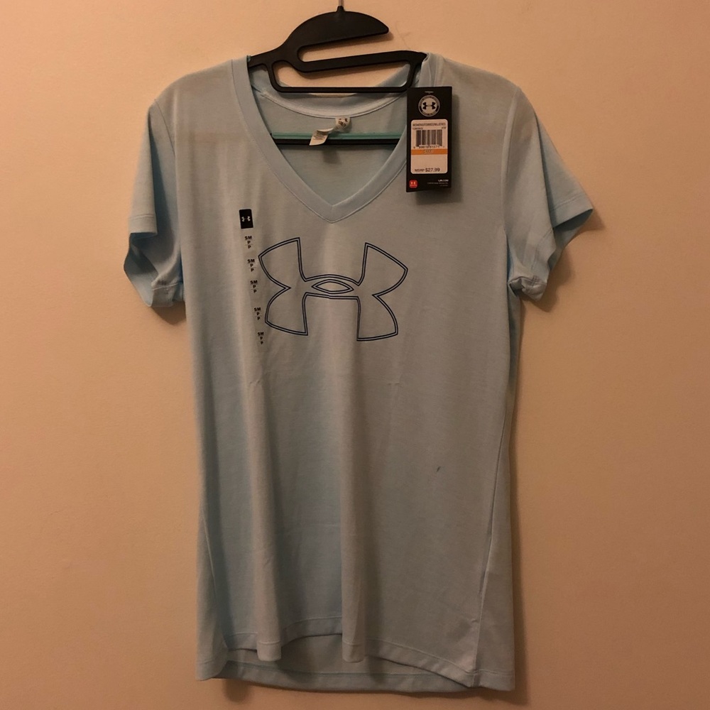 Under armor blue running or athletic tee